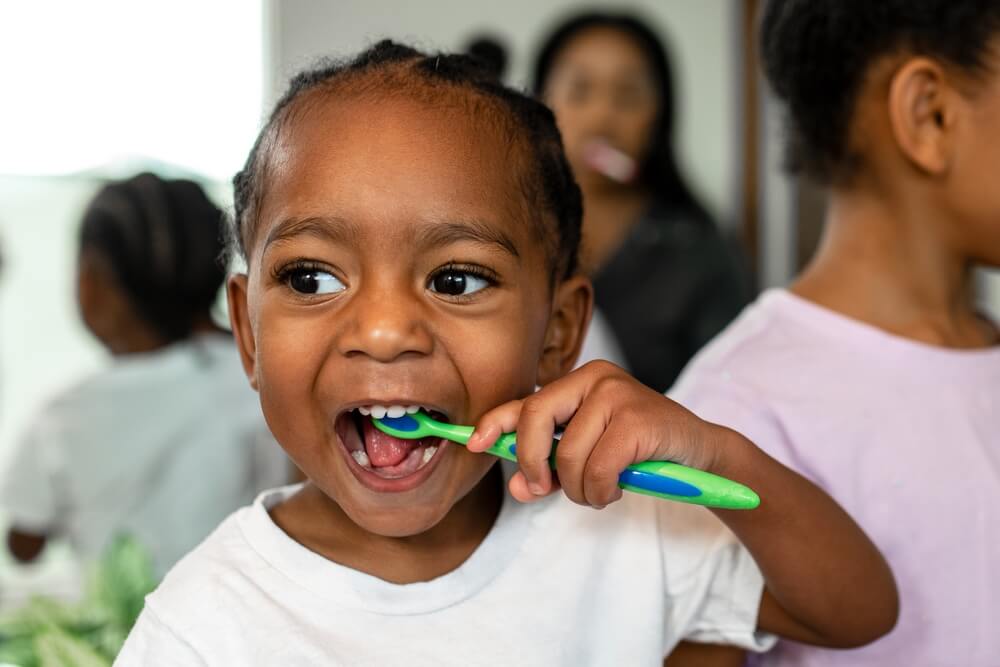 Brushing teeth